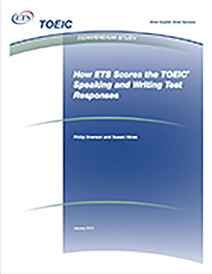 read more about how ETS scores the TOEIC speaking and writing test responses