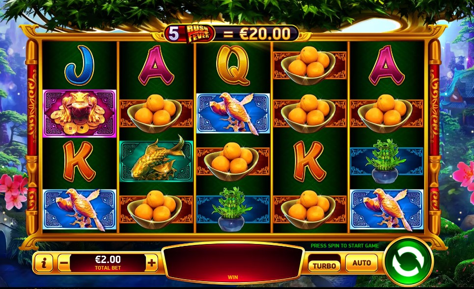 Shake Shake Money Tree slot reels by Ruby Play